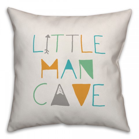 Little Man Cave Reversible 16x16 Spun Poly Pillow
