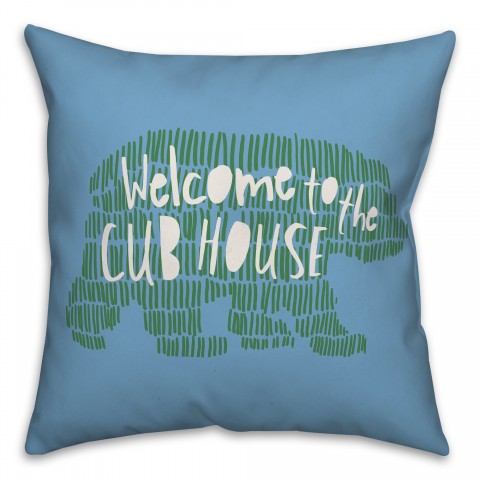 Welcome to the Cub House 16x16 Spun Poly Pillow