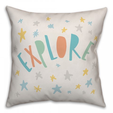 Explore Stars 16x16 Spun Poly Pillow
