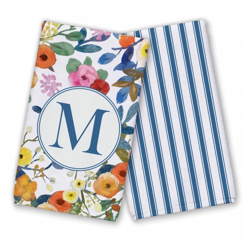 Wildflower Monogram - M Textiles Collection