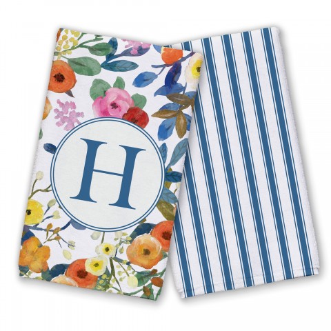 Wildflower Monogram - H Textiles Collection