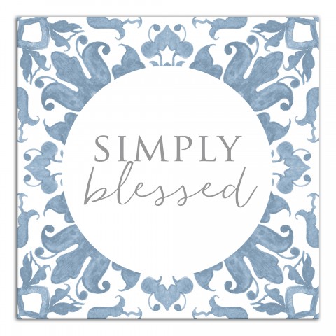 Simply Blessed 12x12 Canvas Wall Art