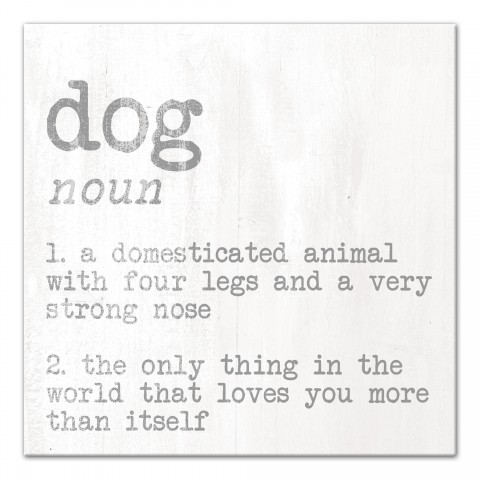 Dog Noun 12x12 Canvas Wall Art
