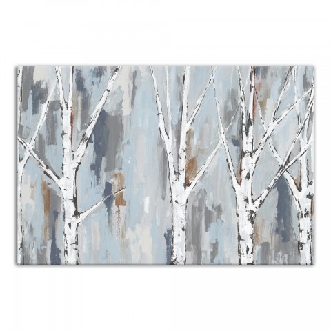 Painterly Birch Trees 32x48 Canvas Wall Art