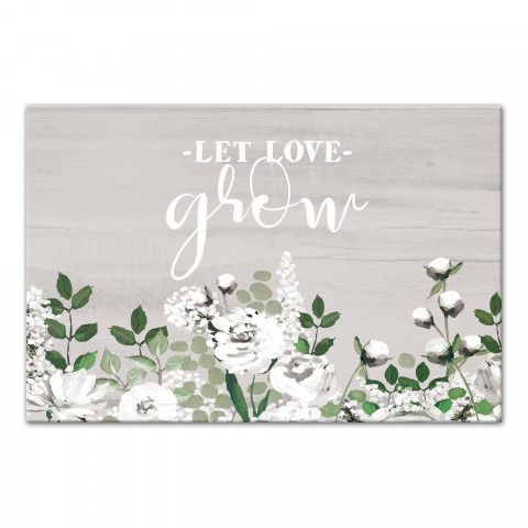 Let Love Grow 12x18 Canvas Wall Art