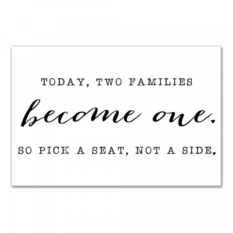Pick a seat, not a side 12x18 Canvas Wall Art