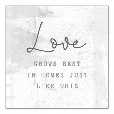Love grows best Canvas Wall Art