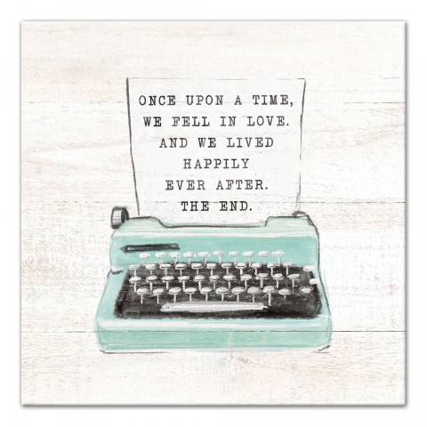 Love story typewriter Canvas Wall Art