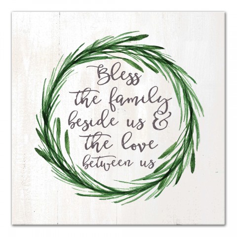 Bless the family Canvas Wall Art