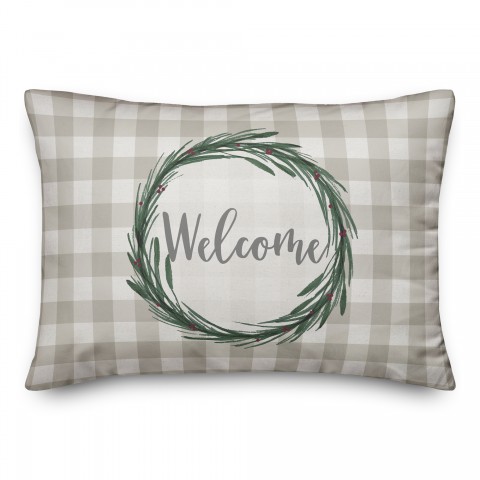 Welcome Wreath Pillow