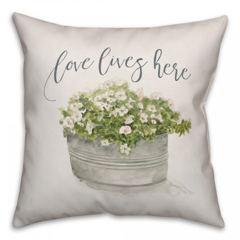 Love lives here Pillow