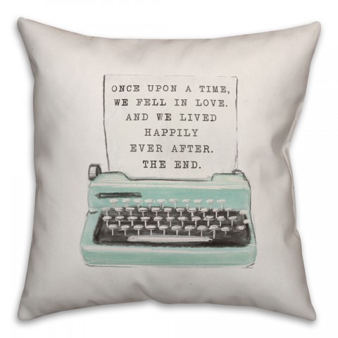 Love story typewriter Pillow