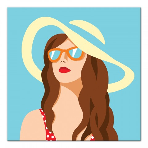 Retro Pool Girl 30x40 Canvas Wall Art