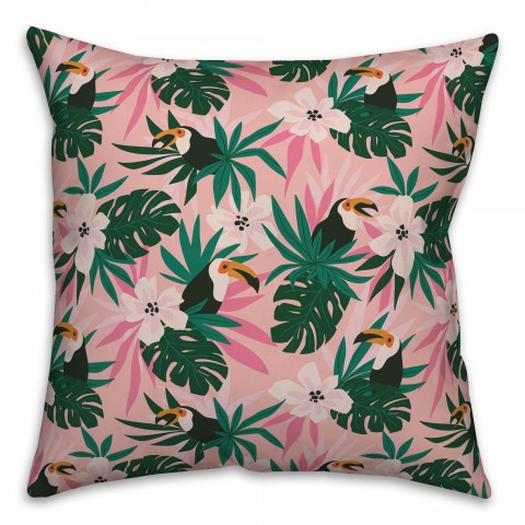 Preppy Beach Print Pillow