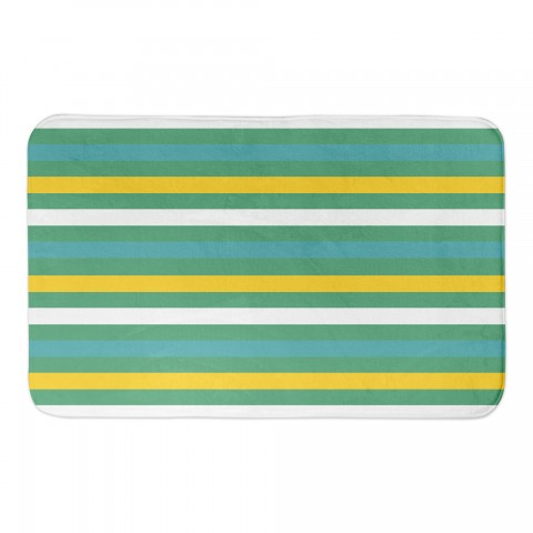 Green Stripes 34x21 Bath Mat