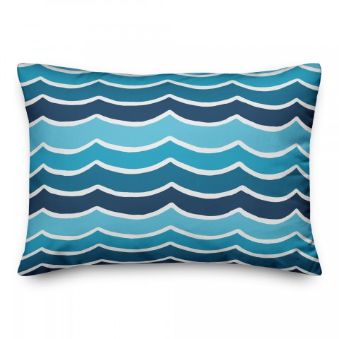 Waves 14x20 Spun Poly Pillow Cover
