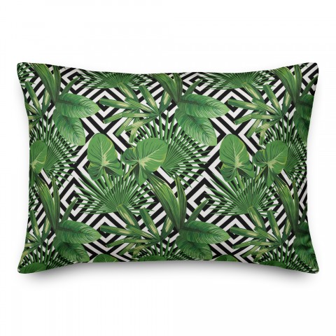 Palm Pattern 14x20 Spun Poly Pillow Cover
