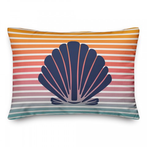 Shell with Stripes 14x20 Spun Poly Pillow Cover