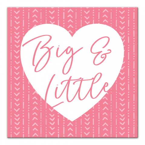 Tribal Big and Little 12x12 Canvas Wall Art