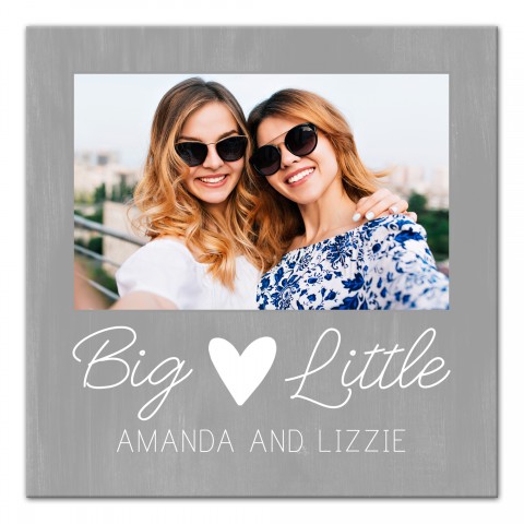 Big and Little Photo 12x12 Personalized Canvas Wall Art