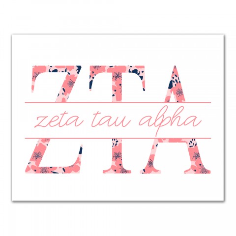 Floral Greek Letters Wall Art