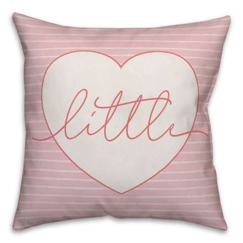 Little Script Heart 18x18 Spun Poly Pillow