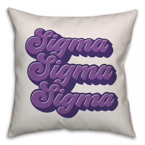 Retro Script Spun Poly Pillow