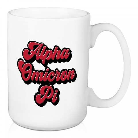Retro Alpha Omicron Pi 15 oz Personalized Mug