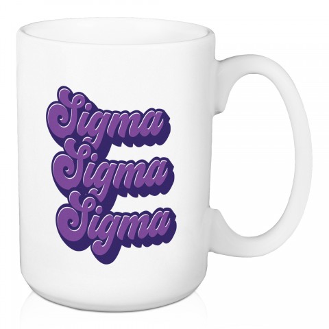 Retro Sigma Sigma Sigma 15 oz Personalized Mug
