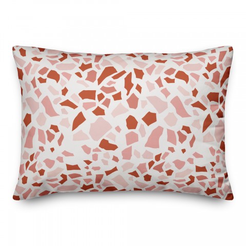 Designs Direct Creative Group Rust Terrazzo Pattern 14x20 Spun Poly Pillow