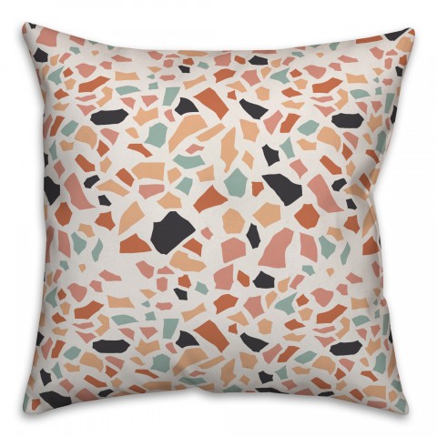 Designs Direct Creative Group Sunset Terrazzo Pattern 18x18 Spun Poly Pillow