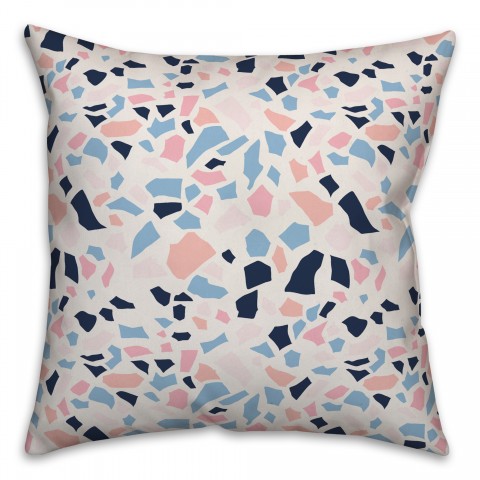 Designs Direct Creative Group Cotton Candy Terrazzo Pattern 18x18 Spun Poly Pillow