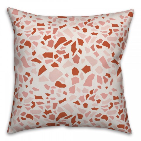 Designs Direct Creative Group Rust Terrazzo Pattern 18x18 Spun Poly Pillow