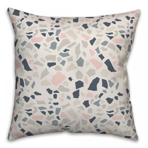 Designs Direct Creative Group Soft Shades Terrazzo Pattern 18x18 Spun Poly Pillow