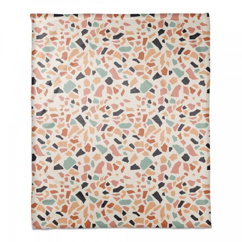 Designs Direct Creative Group Sunset Terrazzo Pattern 50x60 Coral Fleece Blanket