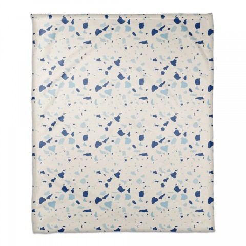 Designs Direct Creative Group Blue Terrazzo Pattern 50x60 Coral Fleece Blanket
