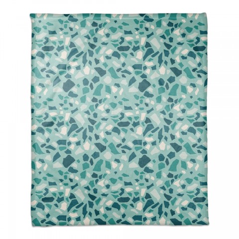 Designs Direct Creative Group Teal Terrazzo Pattern 50x60 Coral Fleece Blanket