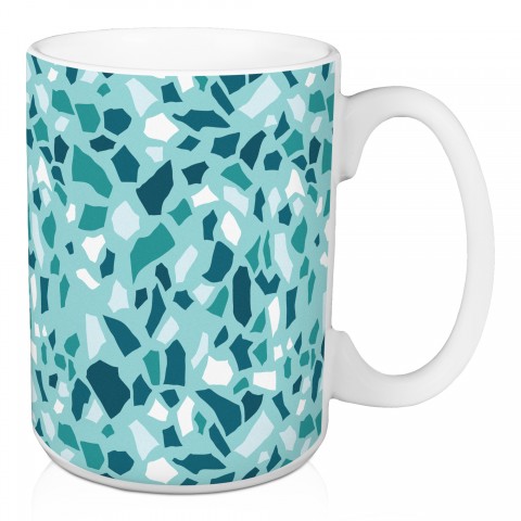 Designs Direct Creative Group Teal Terrazzo Pattern 15 oz Mug