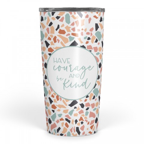Designs Direct Creative Group Have Courage Be Kind Terrazzo Pattern 20 oz Tumbler