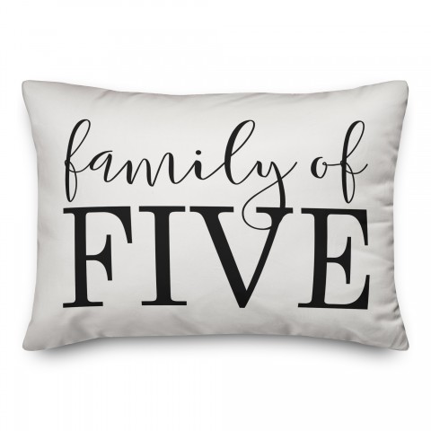 Family of Five 14x20 Indoor / Outdoor Pillow