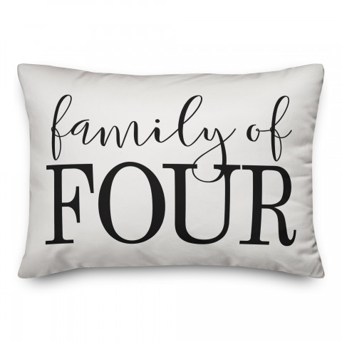 Family of Four 14x20 Indoor / Outdoor Pillow