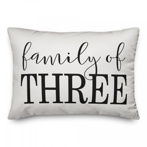 Family of Three 14x20 Indoor / Outdoor Pillow