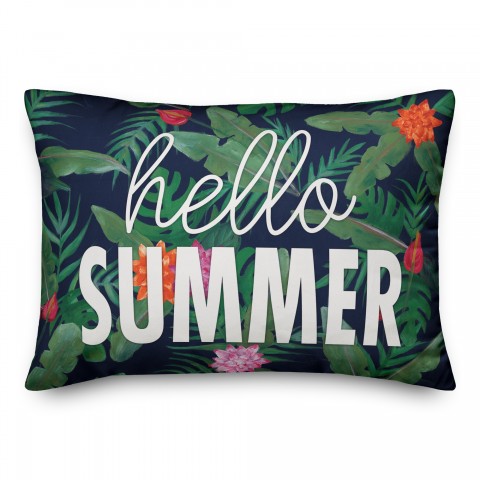 Tropical Hello Summer 14x20 Indoor / Outdoor Pillow