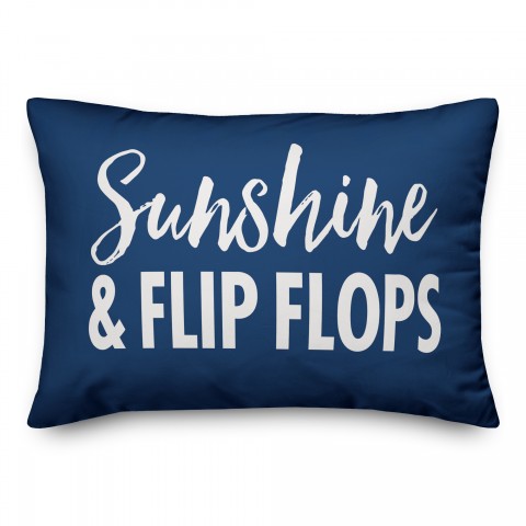 Sunshine and Flip Flops 14x20 Indoor / Outdoor Pillow