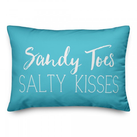 Sandy Toes and Salty Kisses 14x20 Indoor / Outdoor Pillow