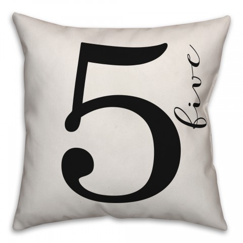Script Five 18x18 Indoor / Outdoor Pillow