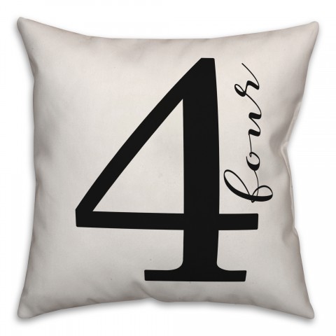 Script Four 18x18 Indoor / Outdoor Pillow
