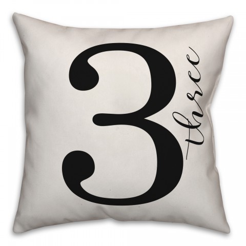 Script Three 18x18 Indoor / Outdoor Pillow