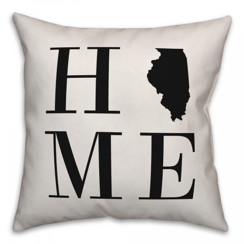 Home Illinois 18x18 Indoor / Outdoor Pillow