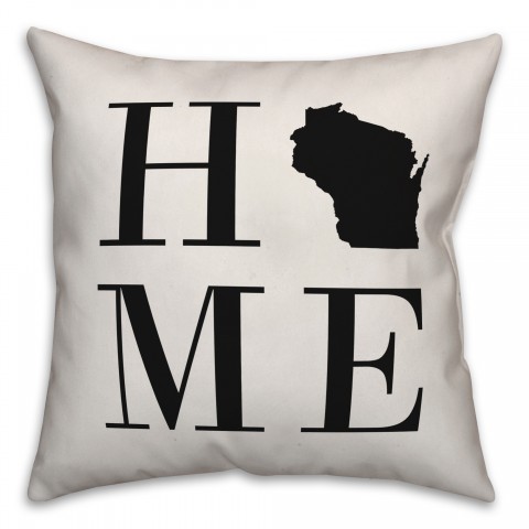 Home Wisconsin 18x18 Indoor / Outdoor Pillow